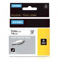 Лента самоклеющаяся Dymo RHINO 1805430, 24мм x 5.5м, Чёрное на Белом