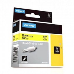 Лента самоклеющаяся Dymo RHINO 18058, 19мм x 1.5м, Чёрное на Жёлтом