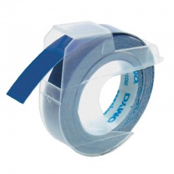 Лента самоклеющаяся Dymo S0898140, 9мм x 3м, Белый на Синем